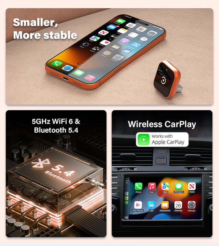 2IN1 Wireless Carplay Adapter for iPhone & Android